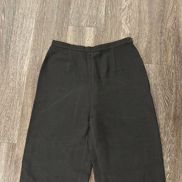 Giorgio Armani A Milano Borgonuovo 21 Black Label Pleated Cropped Trousers Grey - Picture 7 of 13